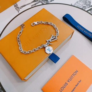 Louis Vuitton Monogram Initial Charm Chain Bracelet