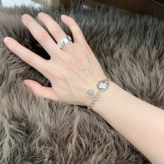 Louis Vuitton Circle Monogram Charm Chain Bracelet