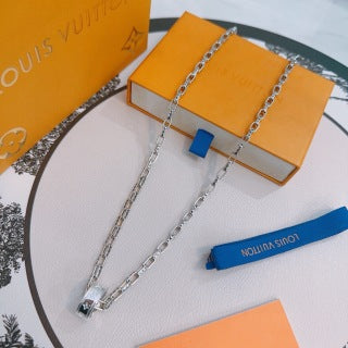 Louis Vuitton Monogram Barrel Lock Chain Necklace