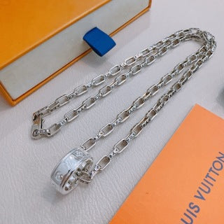 Louis Vuitton Monogram Barrel Lock Chain Necklace