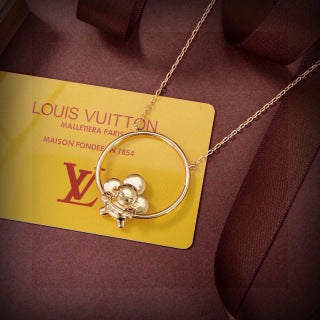 Louis Vuitton Blossom Circle Flower Pendant Necklace