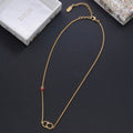 Dior Roseline Ruby Accent Fine Chain Necklace