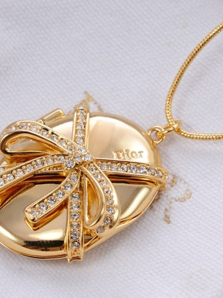 Dior Elara Crystal Bloom Medallion Necklace