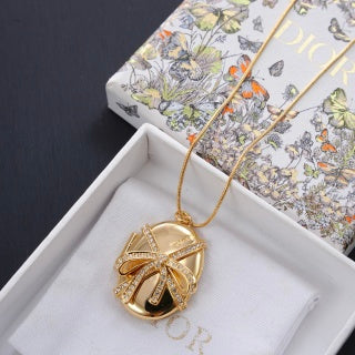 Dior Elara Crystal Bloom Medallion Necklace