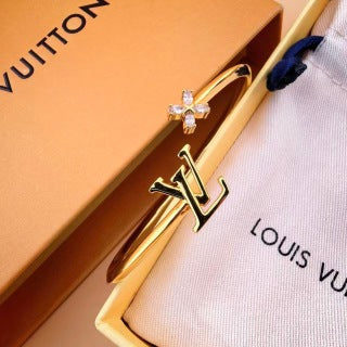 Louis Vuitton Blossom LV Initial Cuff Bracelet