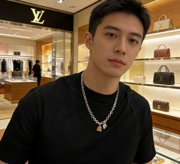 Louis Vuitton Blossom Lock Charm Chain Necklace