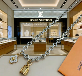 Louis Vuitton Blossom Lock Charm Chain Necklace
