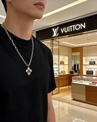 Louis Vuitton Blossom Butterfly Charm Chain Necklace