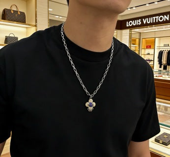 Louis Vuitton Blossom Butterfly Charm Chain Necklace