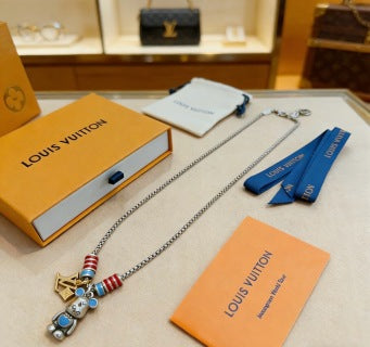 Louis Vuitton Monogram Travel Charm Chain Necklace