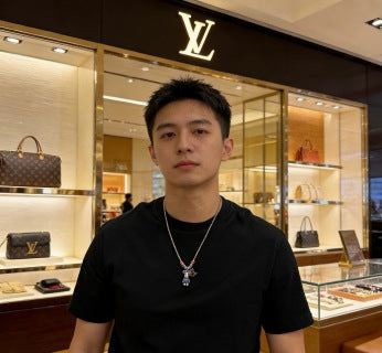 Louis Vuitton Monogram Travel Charm Chain Necklace