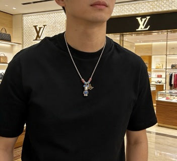 Louis Vuitton Monogram Travel Charm Chain Necklace