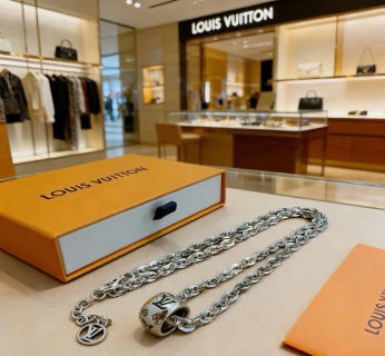 Louis Vuitton Monogram Lock Chain Necklace