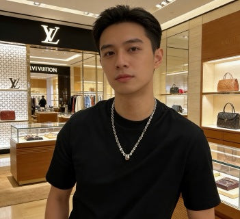 Louis Vuitton Monogram Lock Chain Necklace