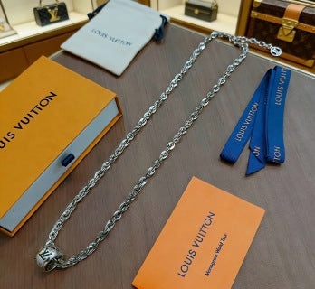 Louis Vuitton Monogram Lock Chain Necklace