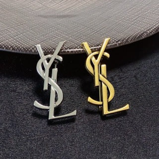 YSL Monogram Interlock Brooch
