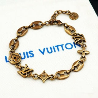 Louis Vuitton Vintage Monogram Charm Link Bracelet