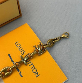 Louis Vuitton Vintage Monogram Charm Link Bracelet