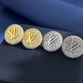 Louis Vuitton Crystal Monogram Round Stud Earrings
