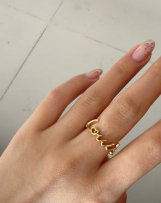 Louis Vuitton Script Logo Open Band Ring