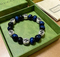 Gucci GG Blue Stone Bead Bracelet
