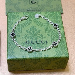 Gucci GG Floral Charm Chain Bracelet