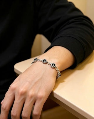 Gucci GG Floral Charm Chain Bracelet