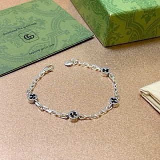 Gucci GG Floral Charm Chain Bracelet