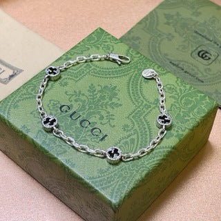 Gucci GG Floral Charm Chain Bracelet