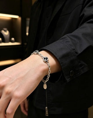 Gucci GG Floral Charm Chain Bracelet
