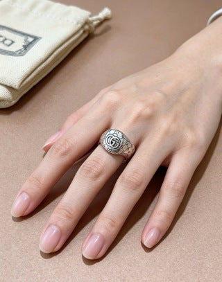 Gucci GG Engraved Vintage Dome Ring