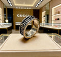 Gucci GG Engraved Heritage Band Ring