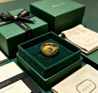 Gucci Interlocking G Engraved Dome Ring