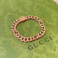 Gucci GG Engraved Chunky Link Chain Bracelet
