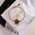 Dior Celestara Star Pearl Charm Chain Bracelet