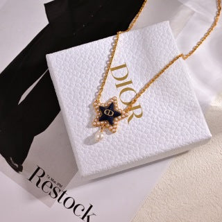Dior Noirelle Pearl-Accent Bloom Charm Necklace