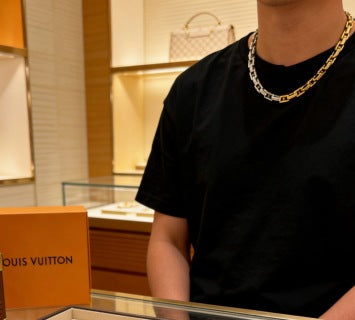 Louis Vuitton Dual Tone Link Chain Necklace