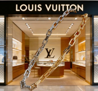 Louis Vuitton Dual Tone Link Chain Necklace