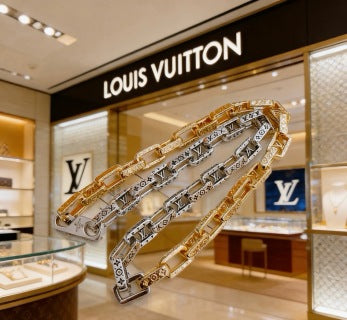 Louis Vuitton Dual Tone Link Chain Necklace