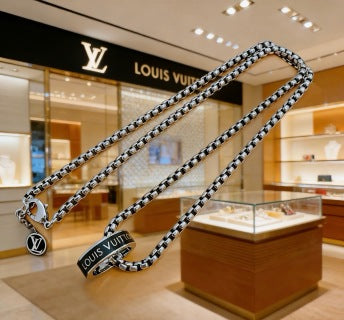 Louis Vuitton Monogram Orbit Barrel Pendant Necklace