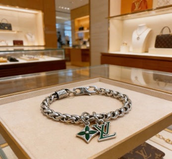 Louis Vuitton Emerald Bloom Chain Charm Bracelet