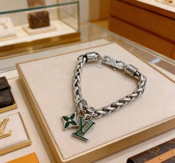 Louis Vuitton Emerald Bloom Chain Charm Bracelet
