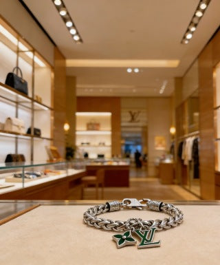 Louis Vuitton Emerald Bloom Chain Charm Bracelet