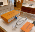 Louis Vuitton Crystal Edge Letter Pendant Necklace