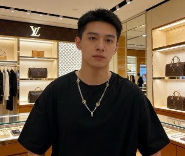 Louis Vuitton Signature Medallion Double Chain Necklace