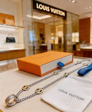 Louis Vuitton Signature Medallion Double Chain Necklace