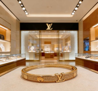 Louis Vuitton Diamond Line Open Cuff Bracelet