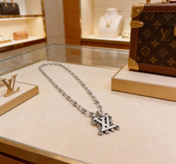 Louis Vuitton Icon Letter Charm Link Necklace