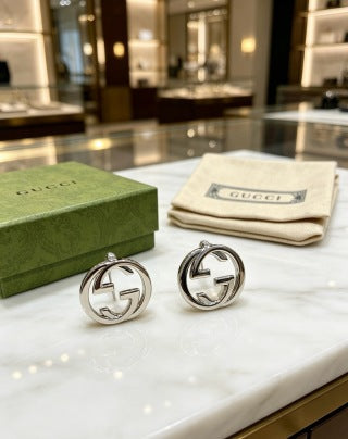 Gucci Interlocking G Round Stud Earrings