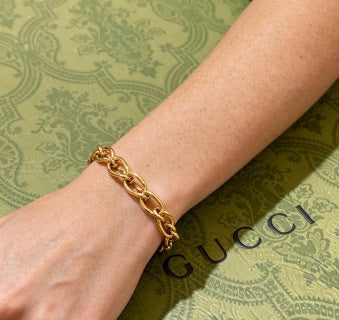 Gucci Twisted Interlocking Link Chain Bracelet